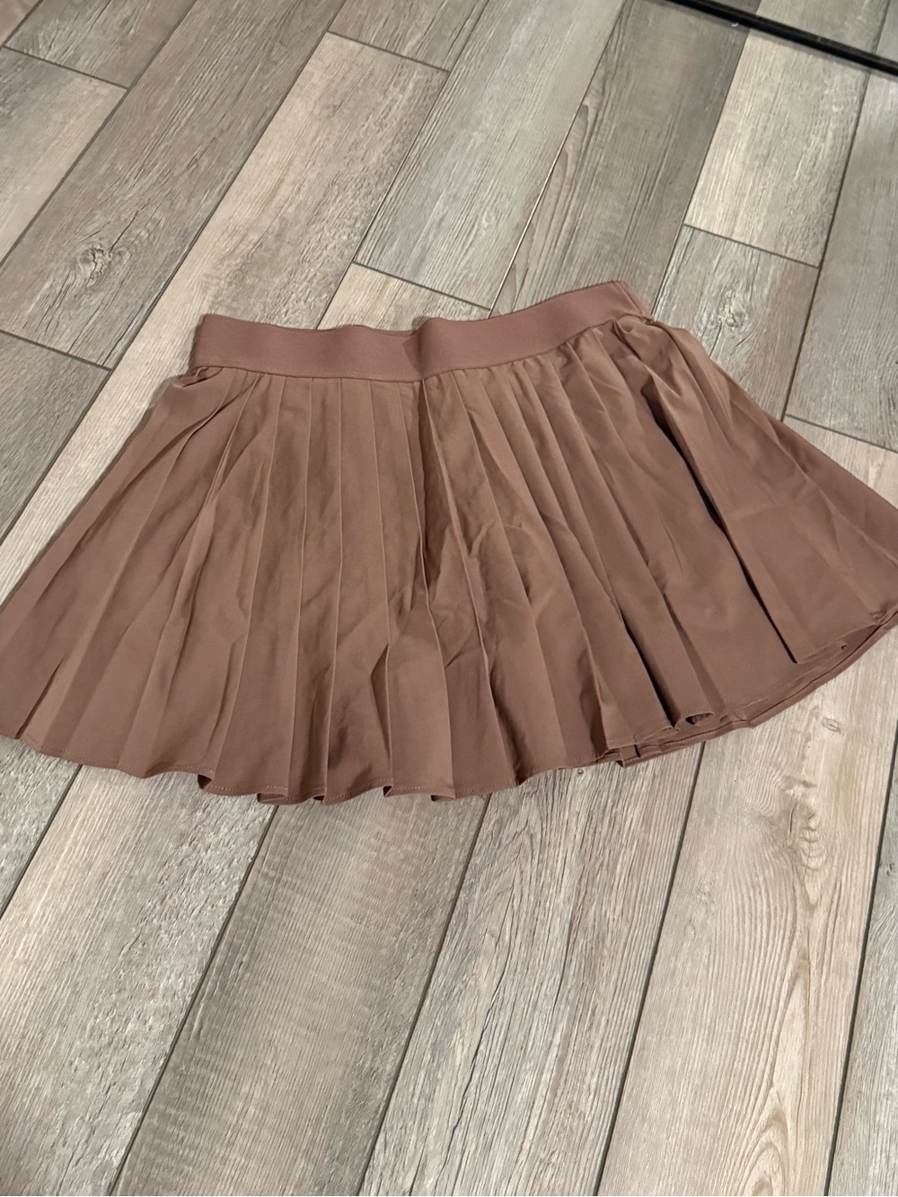 Garage Brown Pleated Skater Skort NWT